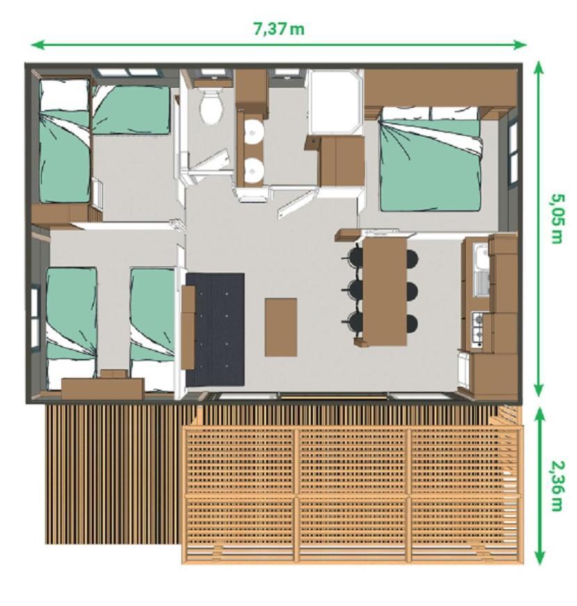 Camping 3 Etoiles - Piscine Chauffee - Vue Montagne 圣吉隆 外观 照片